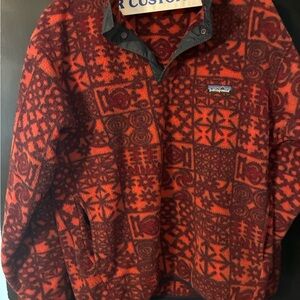 Patagonia Burgundy and Black Synchilla Fleece